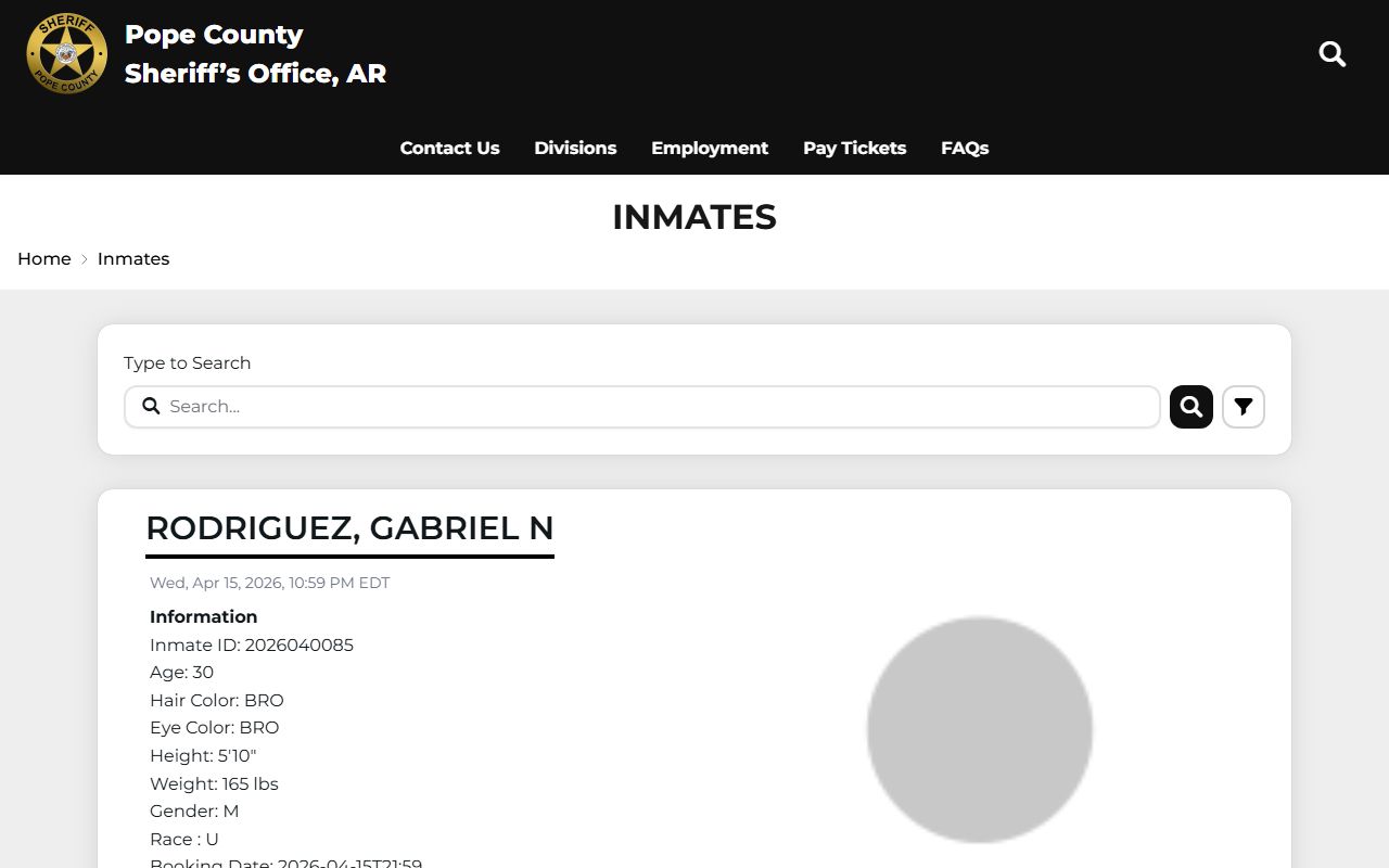 Pope County Busted Mugshots Pope County Inmate Roster